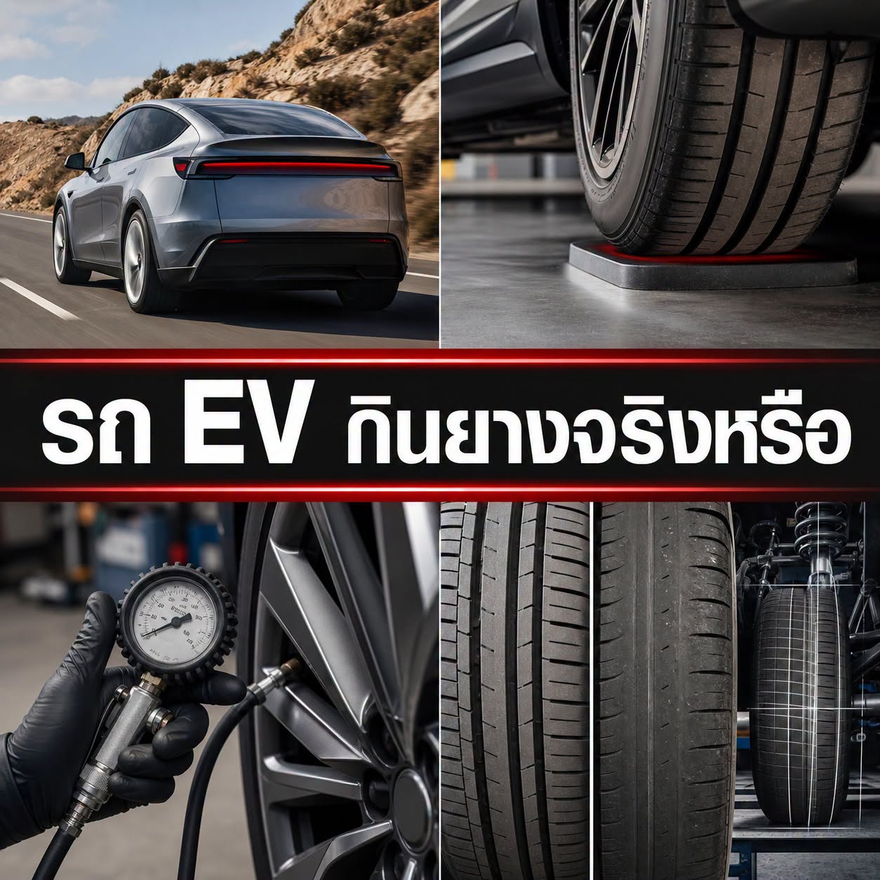 รถ EV “กินยาง” กว่ารถน้ำมันจริงไหม?