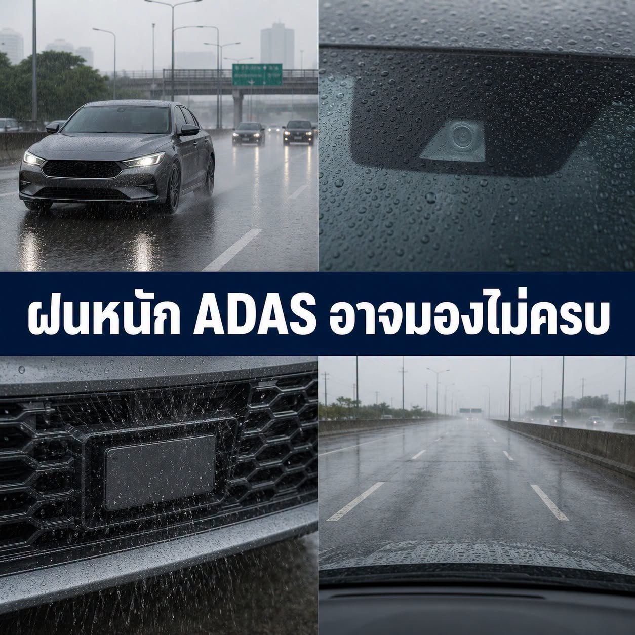  ฝนตกหนัก เส้นถนนจาง…ระบบ ADAS ยังเห็นทุกอย่างเหมือนเราไหม?