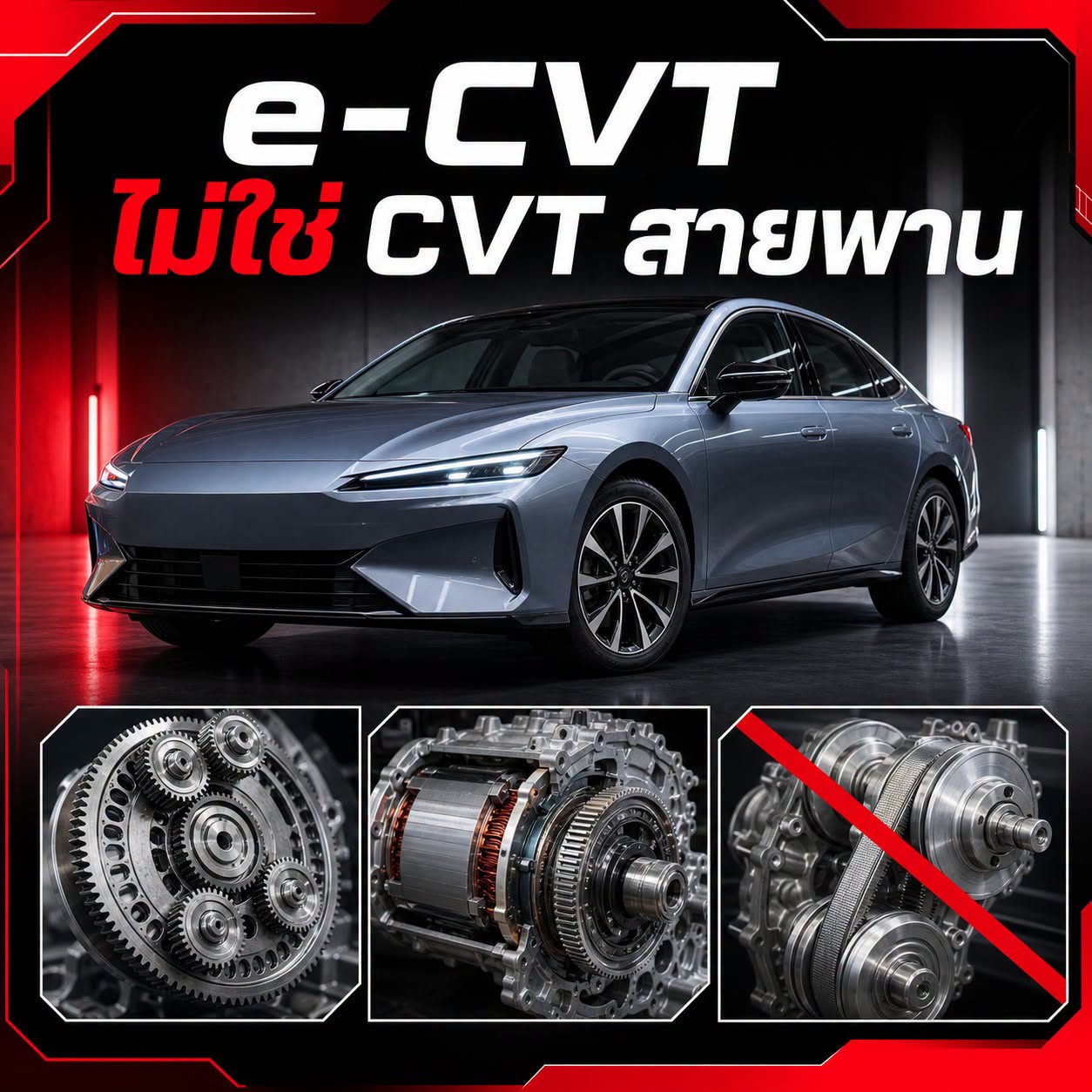 e‑CVT ไม่ใช่ CVT สายพาน แล้ว Toyota กับ Honda ต่างกันอย่างไร? 