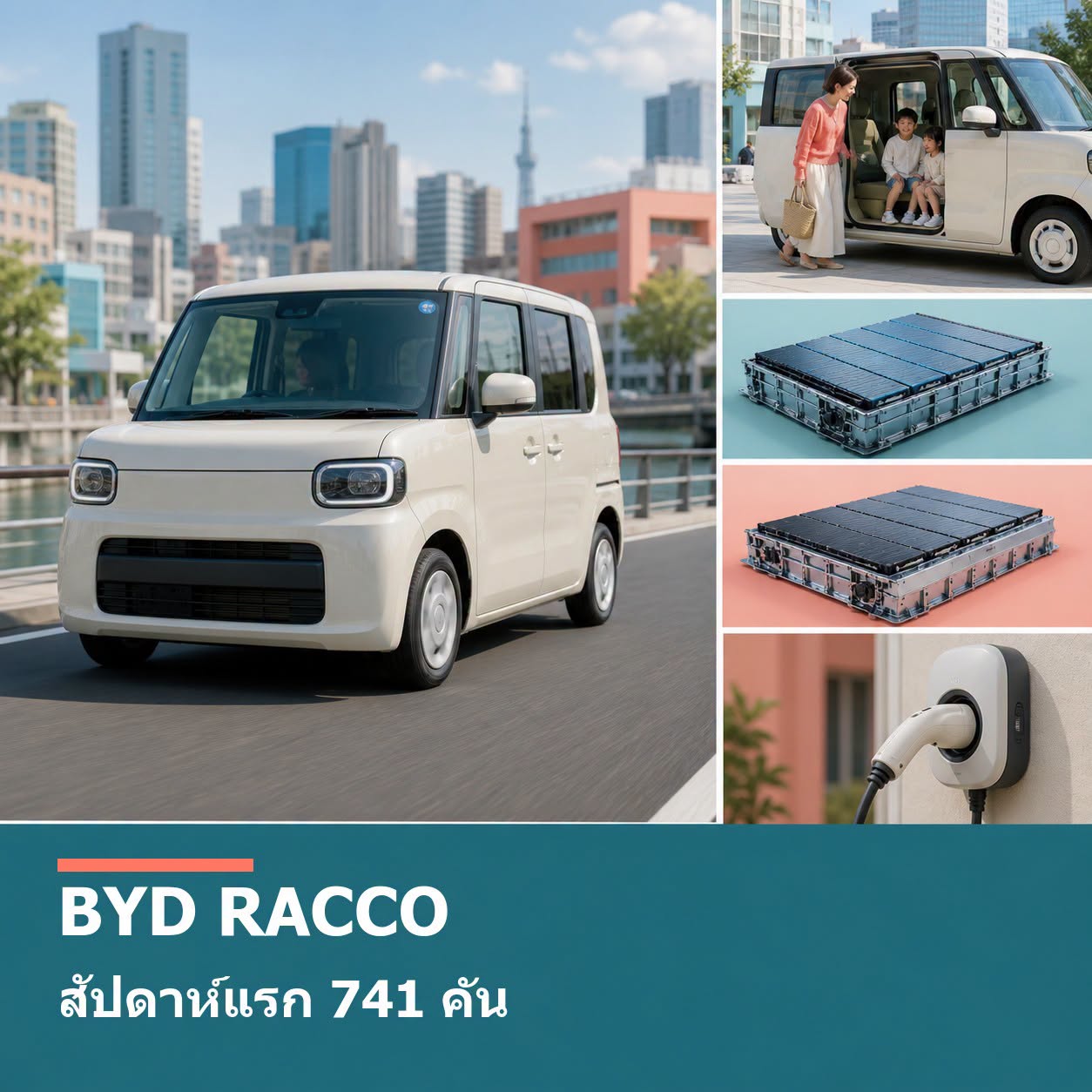  BYD RACCO เปิดตลาด Kei EV ญี่ปุ่น สัปดาห์แรกทำยอด 741 คัน