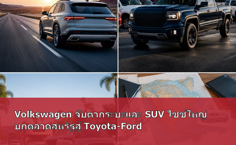 Volkswagen จับตากระบะและ SUV ไซซ์ใหญ่ บุกตลาดสหรัฐสู้ Toyota-Ford