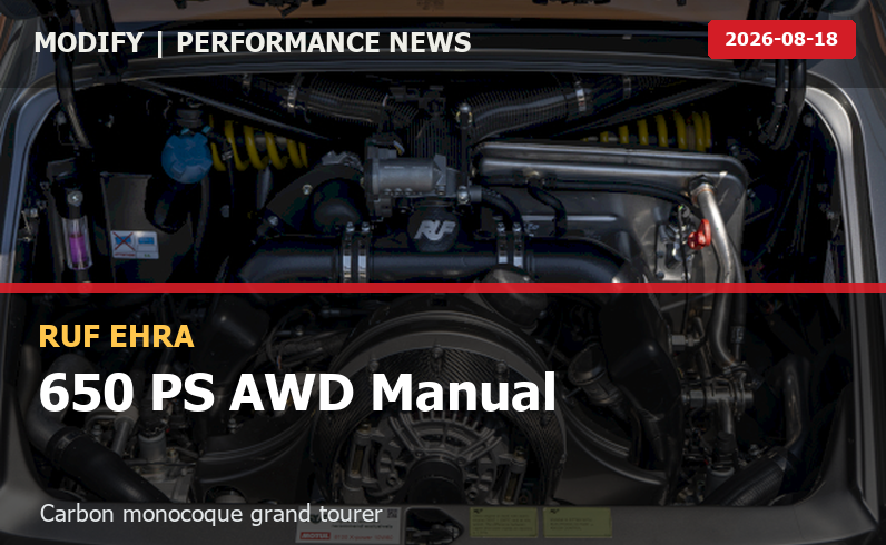 RUF EHRA เปิดสเปก grand tourer AWD เกียร์ธรรมดา 650 PS บนคาร์บอน monocoque