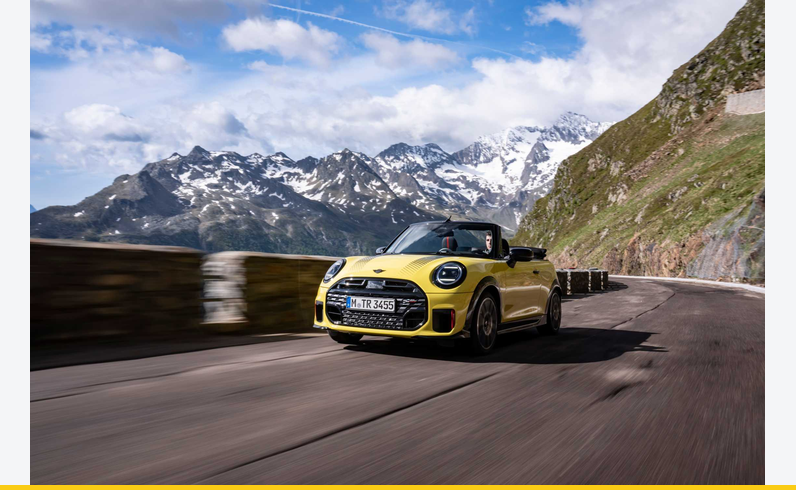 MINI JCW Convertible สี Sunny Side Yellow 231 hp เปิดหลังคารับซัมเมอร์