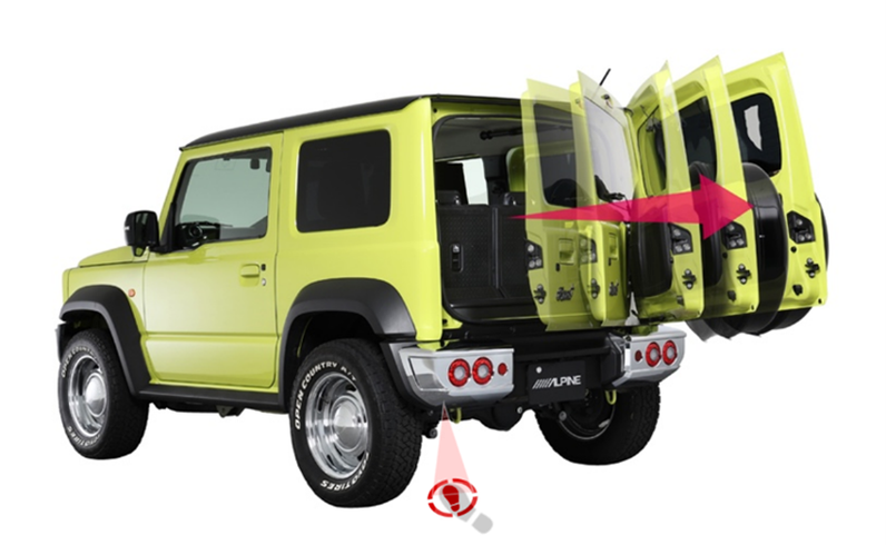 Alpine Style เปิดฟุตเซนเซอร์ฝาท้าย Jimny ราคา 55,000 เยน