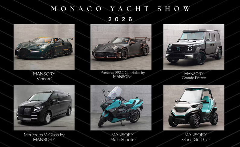 MANSORY ยก 6 งานแต่งร่วม Monaco Yacht Show พร้อมโชว์แนวคิดเรือ Cigarette